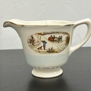 Currier & Ives by Homer Laughlin Vintage Winter Scene Creamer